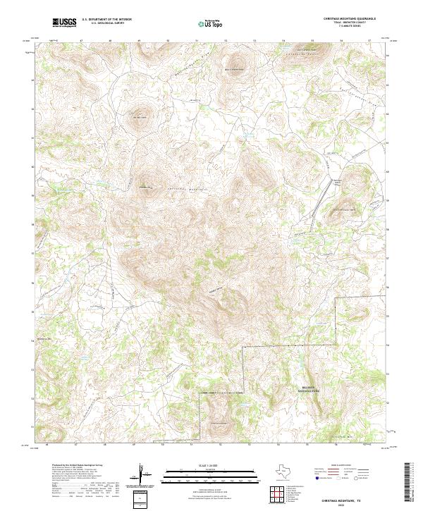 USGS Topographic Map – Christmas Mountains
