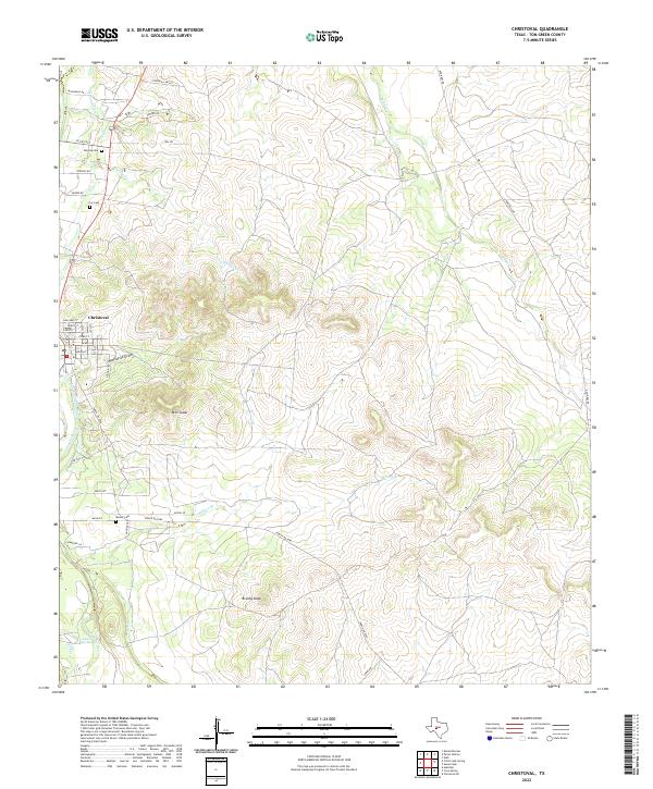 USGS Topographic Map – Christoval