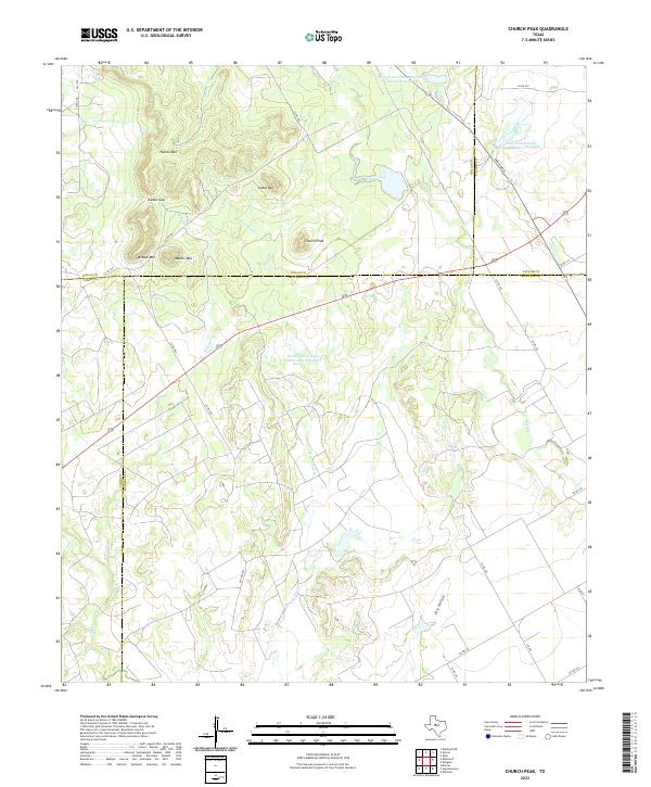 USGS Topographic Map – Church Peak