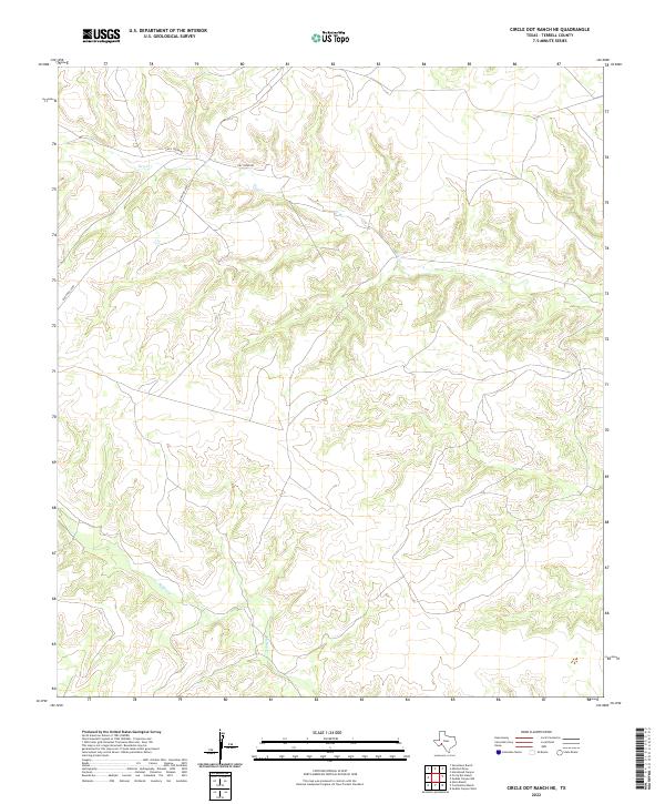 2022 Map of Circle Dot Ranch NE, 2022 Print