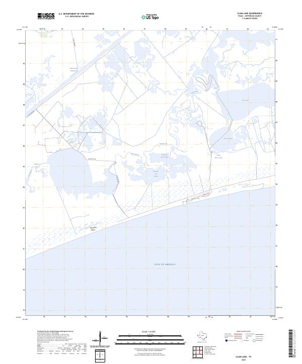 USGS Topographic Map – Clam Lake
