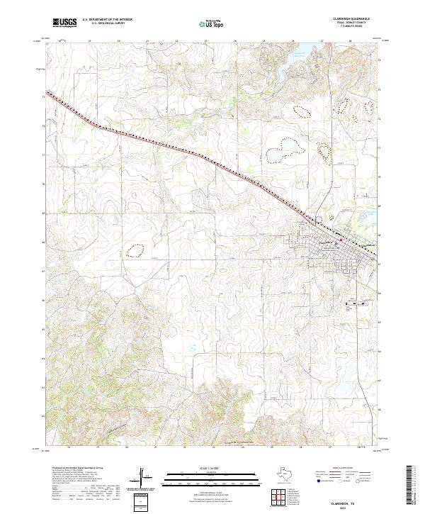 USGS Topographic Map – Clarendon