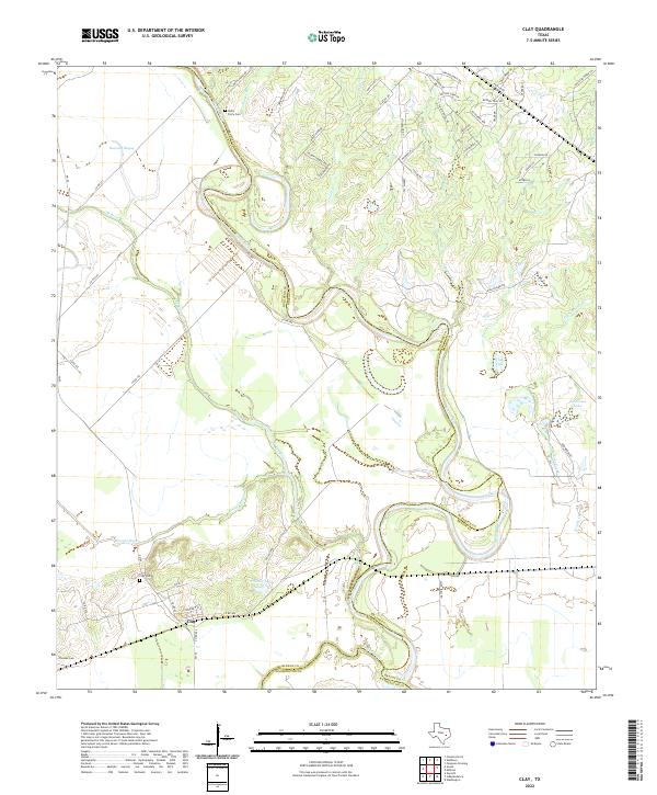 USGS Topographic Map – Clay