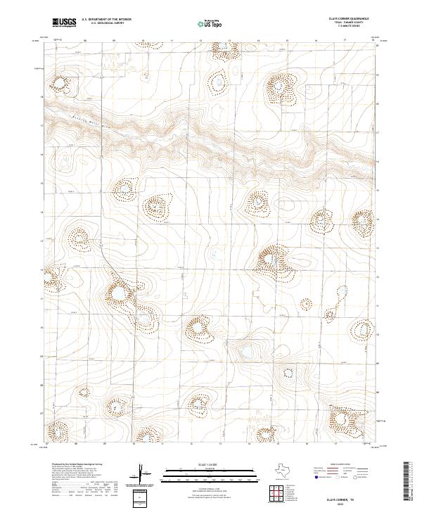 USGS Topographic Map – Clays Corner