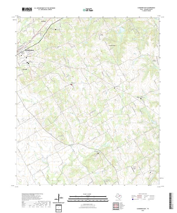 USGS Topographic Map – Cleburne East