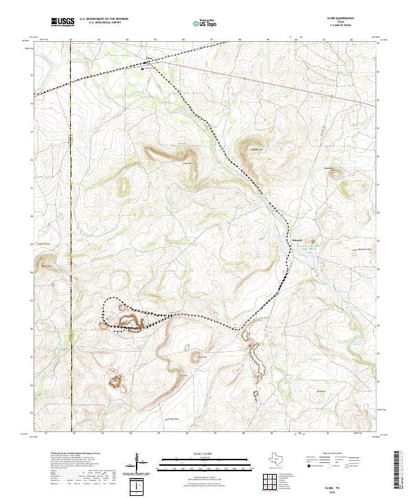 USGS Topographic Map – Cline