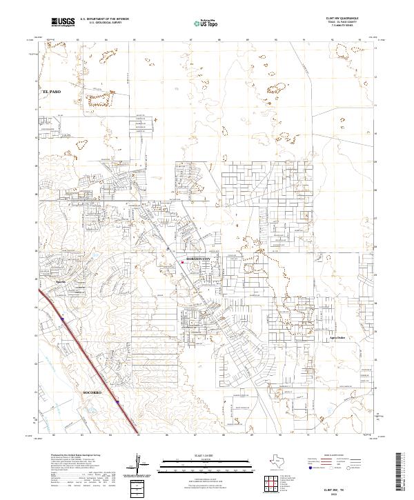 USGS Topographic Map – Clint NW
