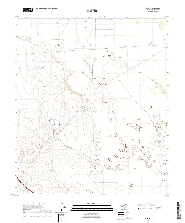 USGS Topographic Map – Clint SE
