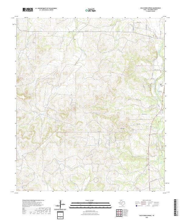 USGS Topographic Map – Cold Creek Spring