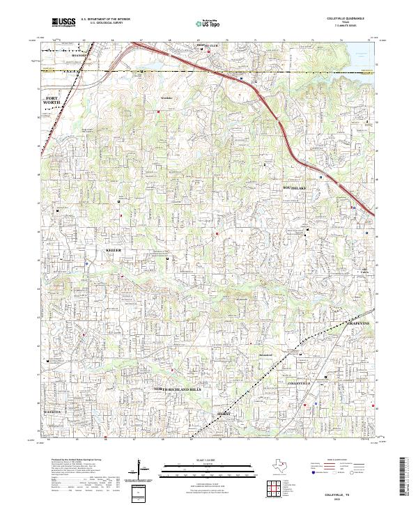 USGS Topographic Map – Colleyville