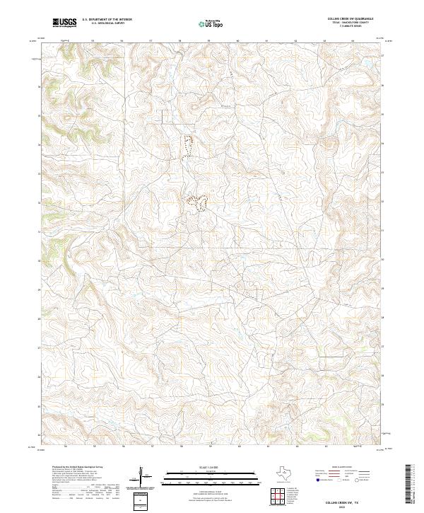 USGS Topographic Map – Collins Creek SW