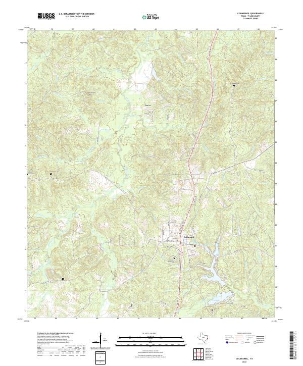 USGS Topographic Map – Colmesneil