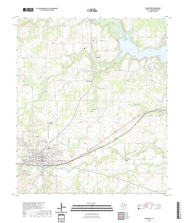 USGS Topographic Map – Comanche