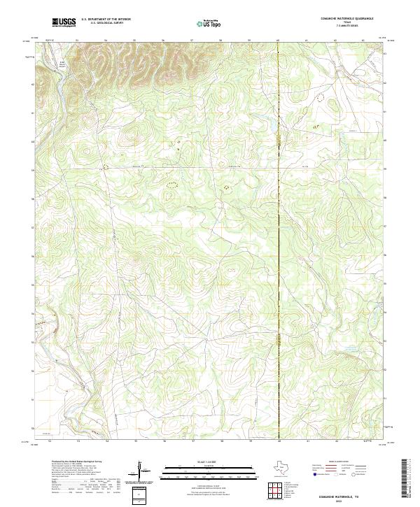 USGS Topographic Map – Comanche Waterhole