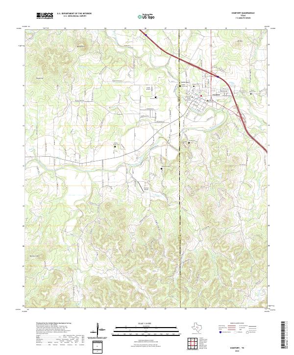 USGS Topographic Map – Comfort