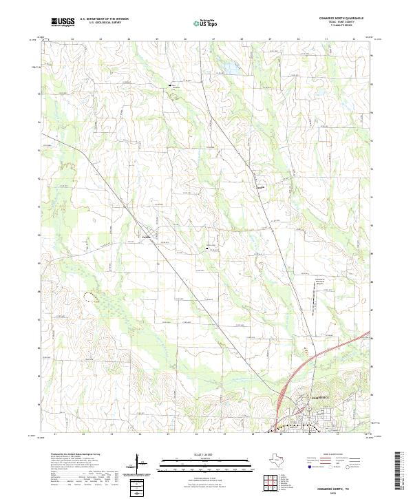 USGS Topographic Map – Commerce North
