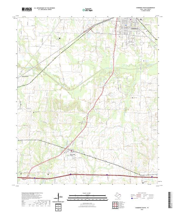 USGS Topographic Map – Commerce South