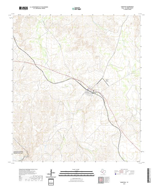 USGS Topographic Map – Comstock