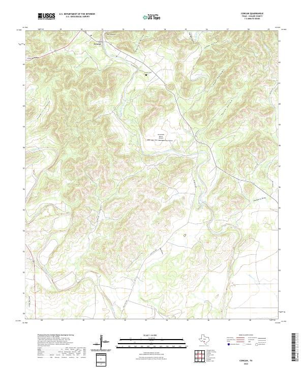 USGS Topographic Map – Concan