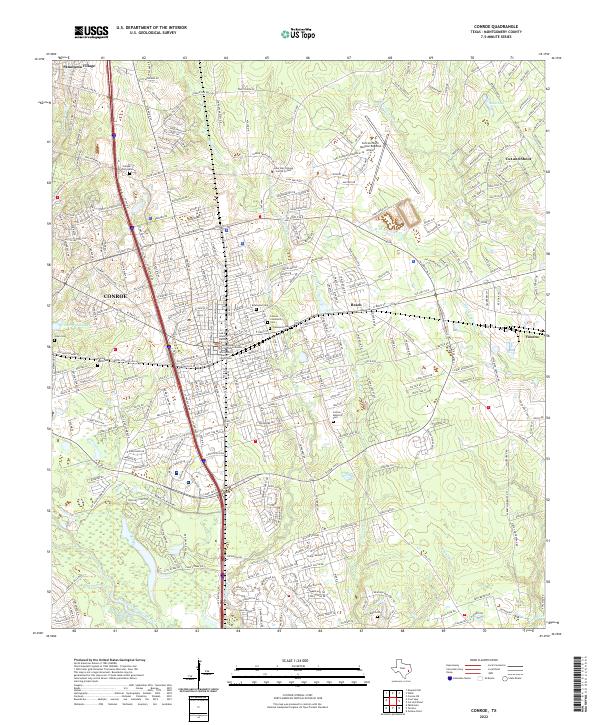 USGS Topographic Map – Conroe