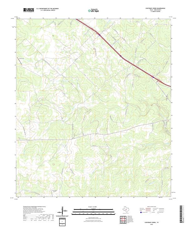 USGS Topographic Map – Contrary Creek