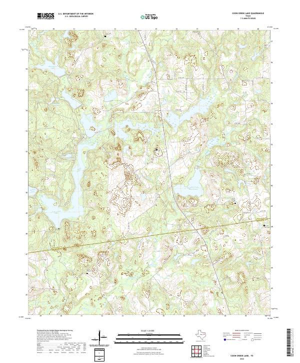USGS Topographic Map – Coon Creek Lake