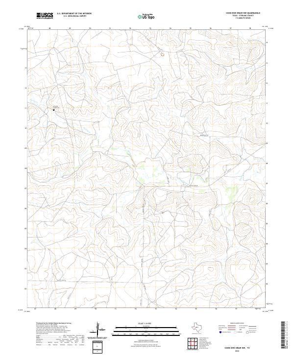 2022 Map of Coon Dive Draw NW, 2022 Print