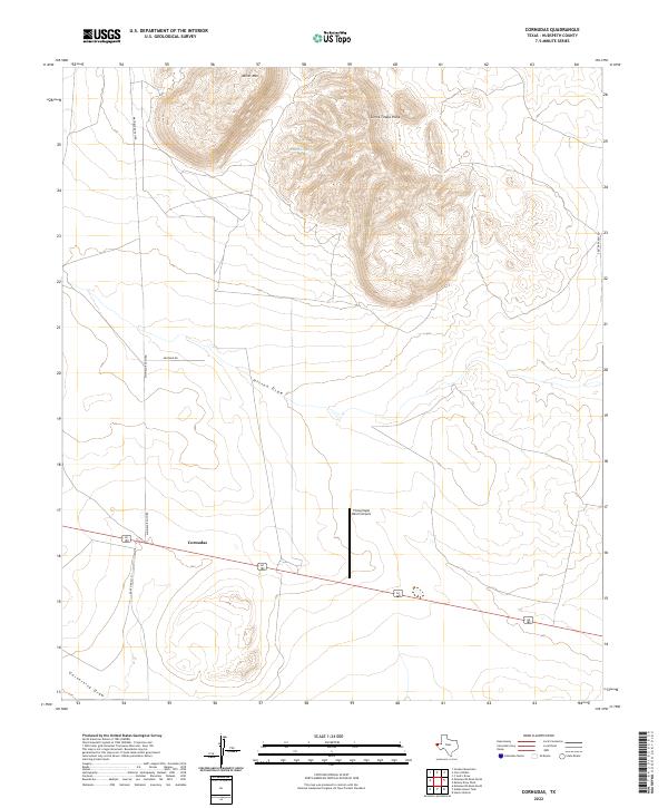USGS Topographic Map – Cornudas