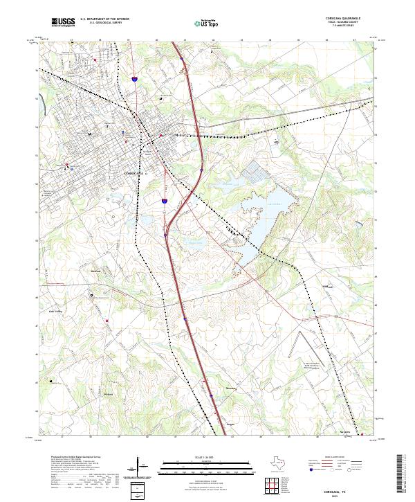 USGS Topographic Map – Corsicana