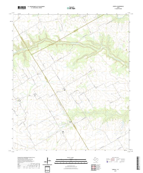 USGS Topographic Map – Coryell