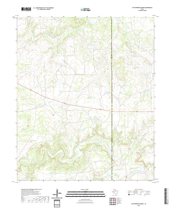 USGS Topographic Map – Cottonwood Creek
