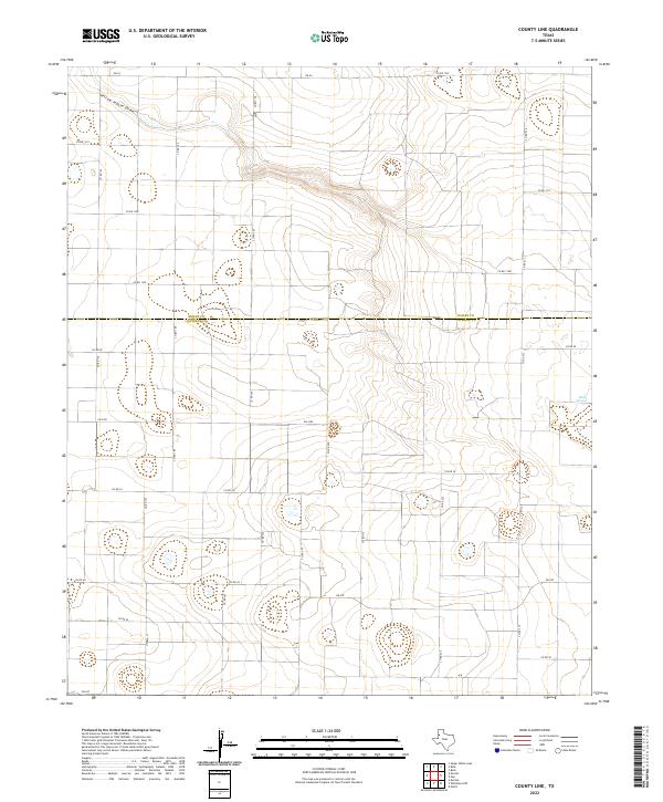 2022 Map of County Line, 2022 Print
