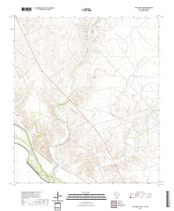 USGS Topographic Map – Cow Creek Tank