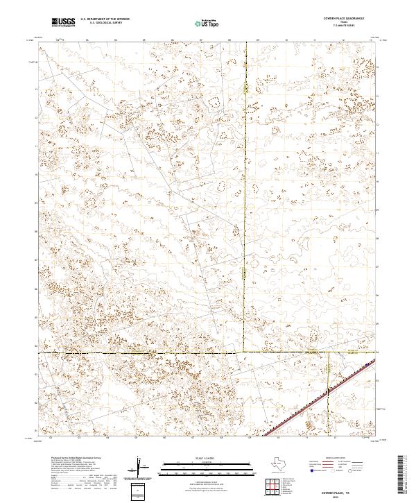 USGS Topographic Map – Cowden Place