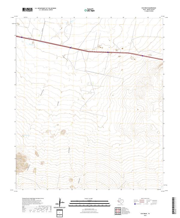 USGS Topographic Map – Cox Draw