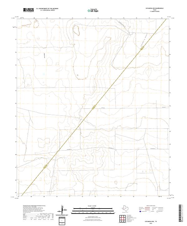 2022 Map of Coyanosa NW, 2022 Print