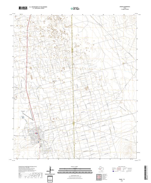 USGS Topographic Map – Crane