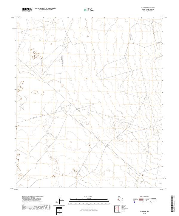 USGS Topographic Map – Crane SW