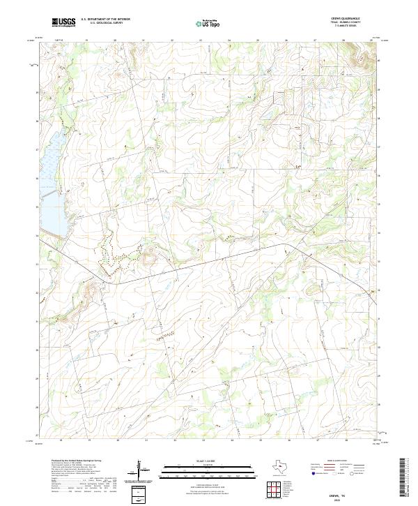 USGS Topographic Map – Crews