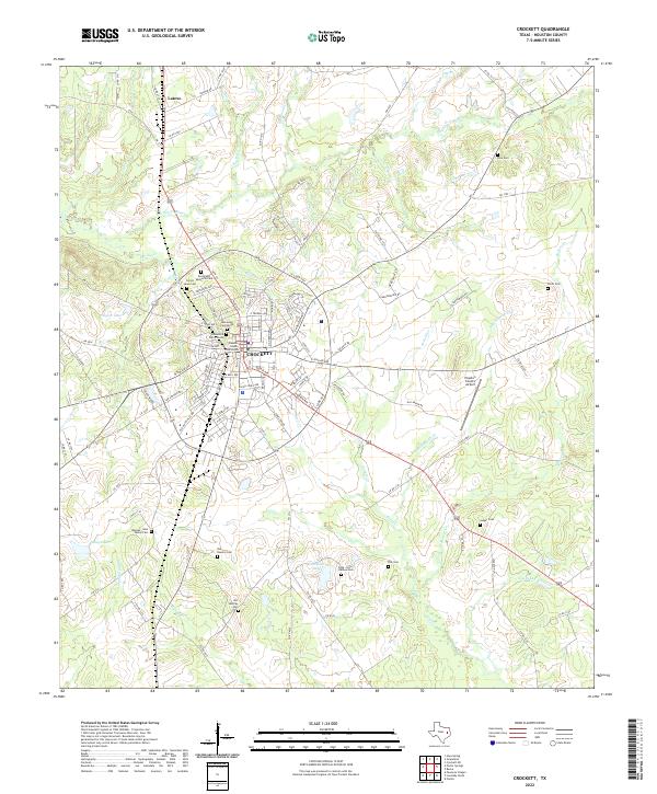 USGS Topographic Map – Crockett