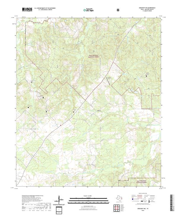 USGS Topographic Map – Crockett NE