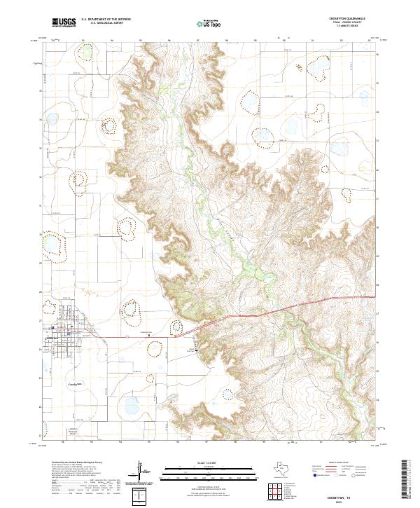 USGS Topographic Map – Crosbyton