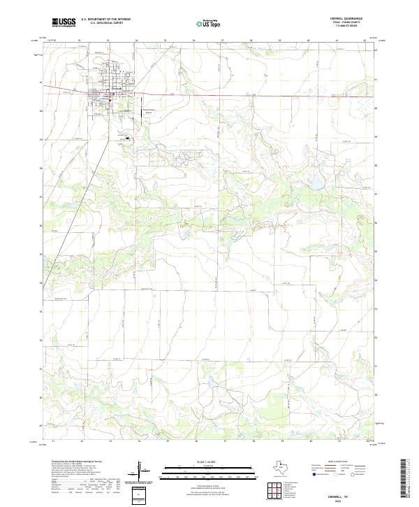 USGS Topographic Map – Crowell