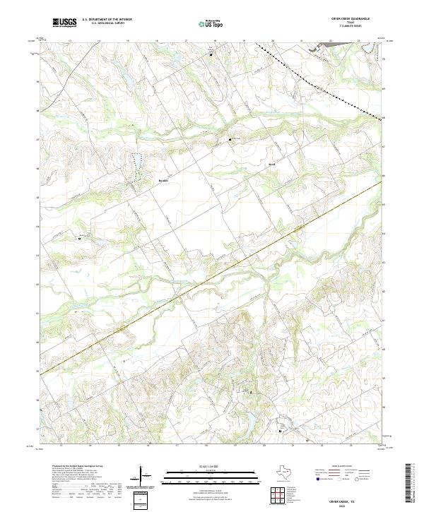 USGS Topographic Map – Cryer Creek