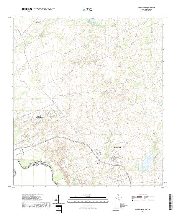USGS Topographic Map – Cuervo Creek