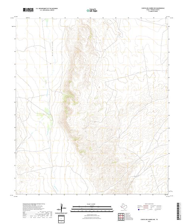 USGS Topographic Map – Cuesta Del Burro NW
