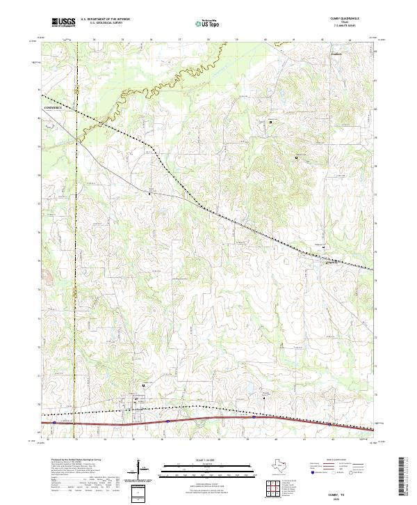 USGS Topographic Map – Cumby