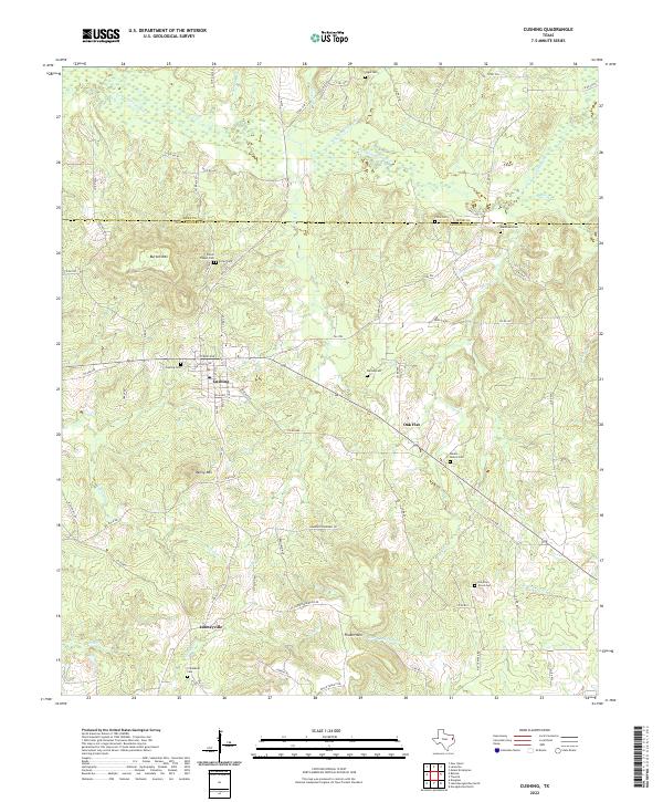 USGS Topographic Map – Cushing