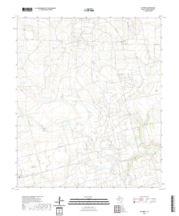 USGS Topographic Map – Cuthbert