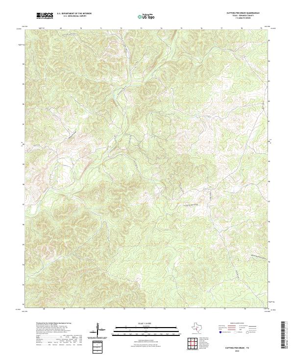 USGS Topographic Map – Cutting Pen Draw